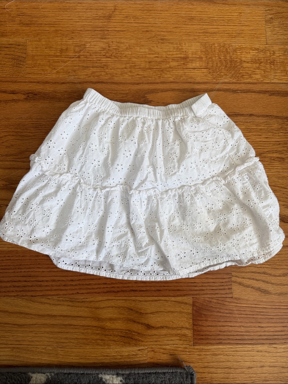 Crewcuts White Eyelet Ruffle Skirt
